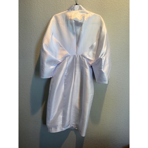 Tally Taylor White Bishop Sleeves Dress Size 8 - Picture 2 of 6
